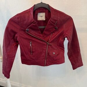 Mayoral Deep Red Leather Jacket